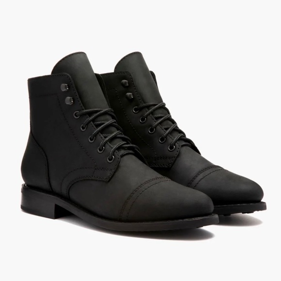 Thursday Boot Company Other - Thursday Boot Co Captain Lace Up Boots Women’s 7.5 38 Black Nubuck Leather Biker